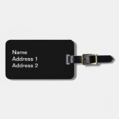 Winking White Cat on Piano Keys Musical Notes Gepäckanhänger (Vorderseite horizontal)