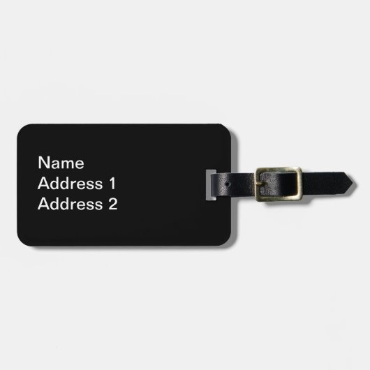 Winking White Cat on Piano Keys Musical Notes Gepäckanhänger (Vorderseite horizontal)