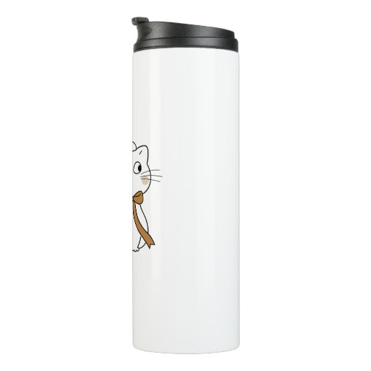 Winking Winter Cat Thermosbecher (Nach rechts gedreht)