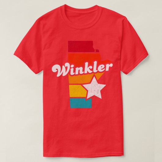 Winkler Manitoba Canada Vintag Distressed Souveni T-Shirt (Design vorne)