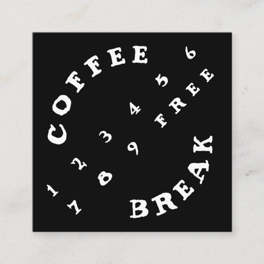 Winkliger 2 Reihe Zahl-einfacher Loyalitäts-Kaffee Treuekarte (Vorderseite)