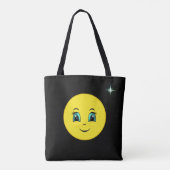 Winky Happy Face Emoji auf Black Tasche (Rückseite)