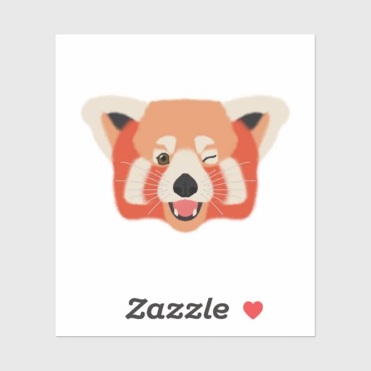 Winky Red Panda Aufkleber (Blatt)