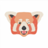 Winky Red Panda Aufkleber (Vorderseite)