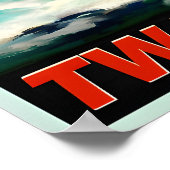 Winlock Waters Washington TWA Trans World Airlines Poster (Ecke)