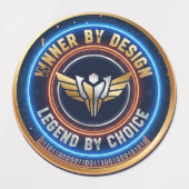 Winner by Design Cyberpunk Emblem - Gaming Legend Etiketten (Design 1)