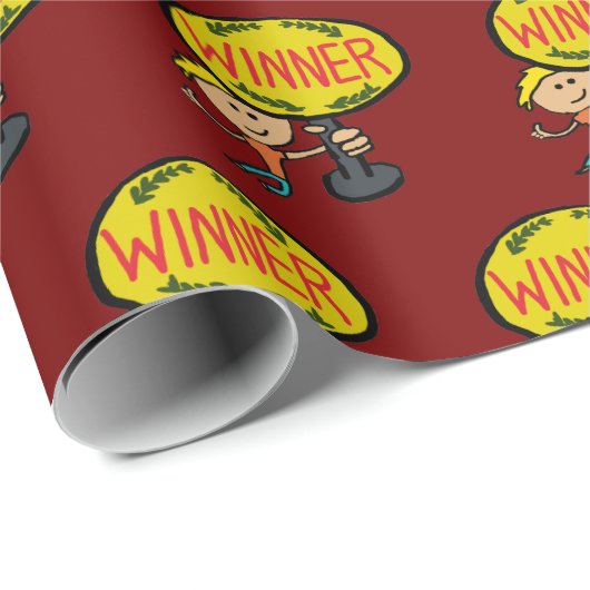 Winner Geschenkpapier (Rolleneckpunkt)