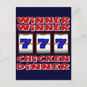 WINNER WINNER CHICKEN DINNER POSTKARTE
