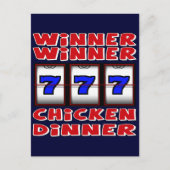 WINNER WINNER CHICKEN DINNER POSTKARTE (Vorderseite)