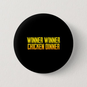 Winner Winner Chicken Dinner Schwarz Herren Modern Button