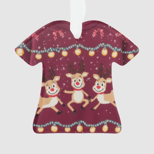 WINNER! WINNER! Tacky Christmas Sweater Contest Ornament (Vorderseite)