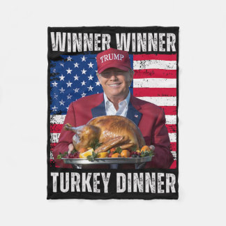 Winner Winner Truthahn Abendessen Humor Lustig Tru Fleecedecke