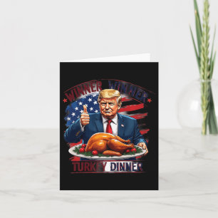 Winner Winner Truthahn Abendessen Lustiger Trump T Karte