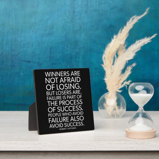 Winners Are Not Afraid Of Losing - Motivational Fotoplatte (InSitu)