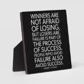Winners Are Not Afraid Of Losing - Motivational Fotoplatte (Vorderseite)