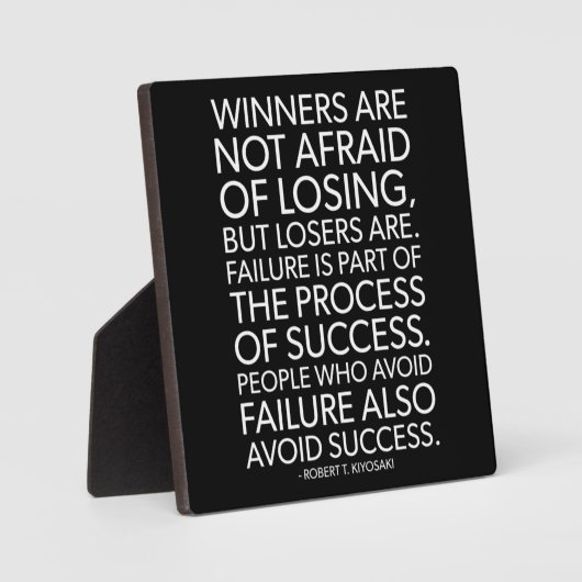 Winners Are Not Afraid Of Losing - Motivational Fotoplatte (Vorderseite)