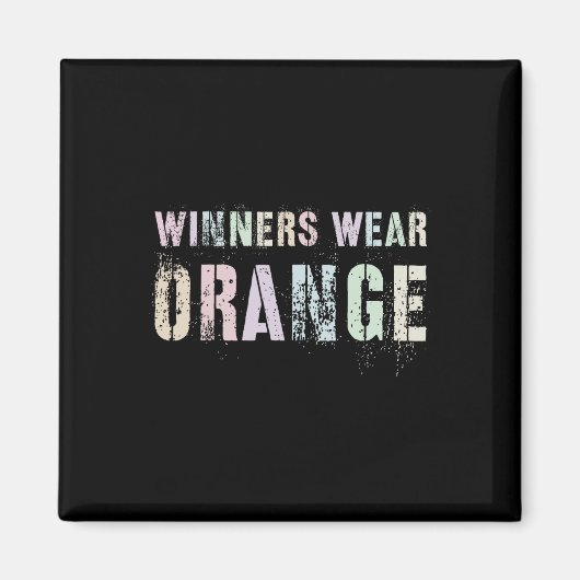 WINNERS TRAGEN ORANGE Summer Camp Team Colour War Magnet (Vorne)