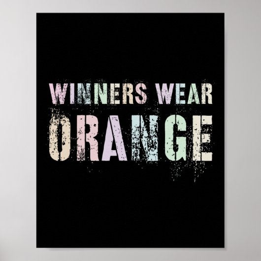 WINNERS TRAGEN ORANGE Summer Camp Team Colour War Poster (Vorne)