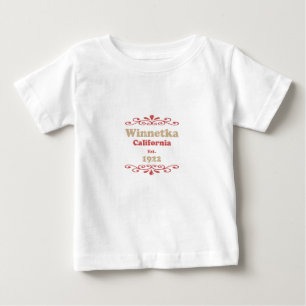 Winnetka California Vintage-Typografie Baby T-shirt