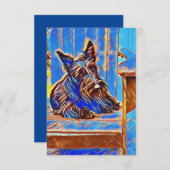 Winnie in Blue Dankeskarte (Vorne/Hinten)