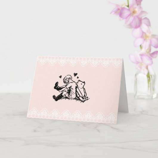 Winnie-Puh Valentinstagskarte Karte (Orchidee)