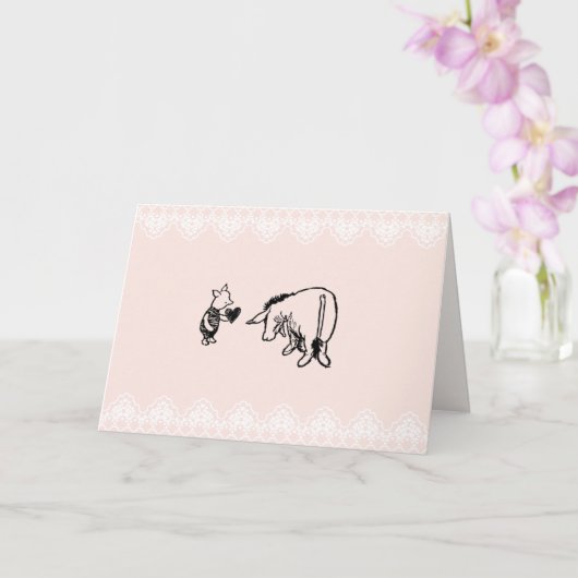 Winnie-Puh Valentinstagskarte Karte (Orchidee)