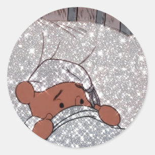 Winnie Puuh Glitter Runder Aufkleber