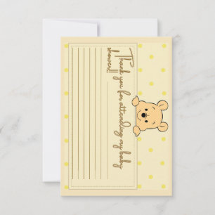 Winnie the Pooh Baby Dusche Danke Karte