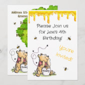 Winnie the Pooh Invitation Einladung (Vorne/Hinten)