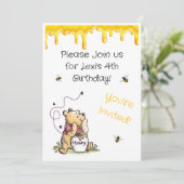 Winnie the Pooh Invitation Einladung (Stehend Vorderseite)