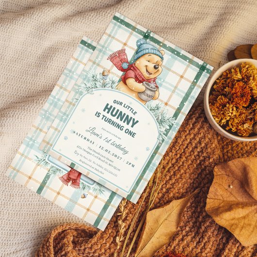 Winnie the Pooh 'Our Little Hunny is Turning One' Einladung