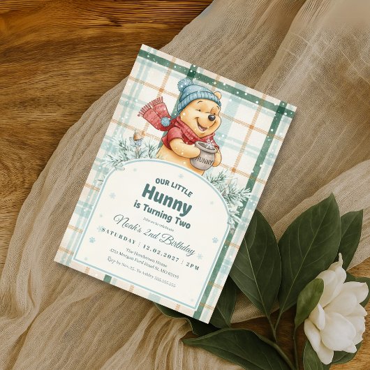 Winnie the Pooh 'Our Little Hunny is Turning Two' Einladung