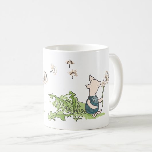 Winnie The Pooh - Piglet with Dandelie Kaffeetasse (VorderseiteRechts)