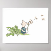 Winnie The Pooh - Piglet with Dandelie Poster (Vorne)