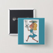 Winnie Waite die geschäftige Kellnerin Button (Vorne & Hinten)