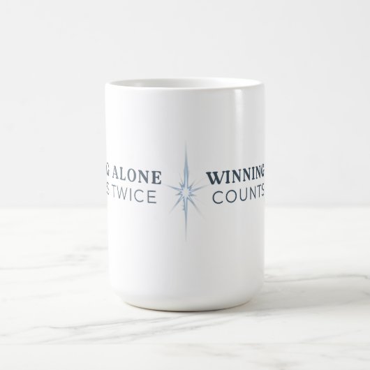 Winning Alone Counts Twice Mug Kaffeetasse (Mittel)