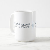 Winning Alone Counts Twice Mug Kaffeetasse (Vorderseite Links)