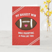 Winning Husband Football Love Card Karte (Gelbe Blume)