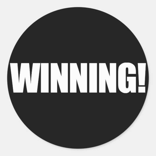 WINNING-Sticker Runder Aufkleber (Vorderseite)