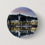 Winningen Moselle Sunset Panorama Deutschland Vint Button (Vorderseite)