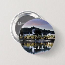 Winningen Moselle Sunset Panorama Deutschland Vint Button