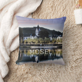 Winningen Moselle Sunset Panorama Deutschland Vint Kissen