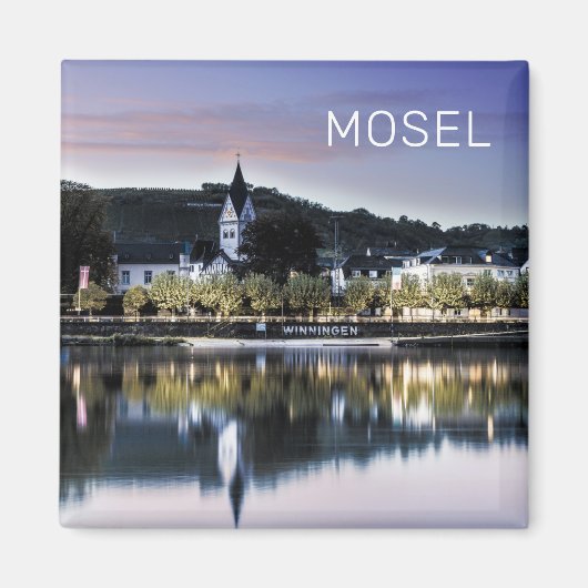 Winningen Moselle Sunset Panorama Deutschland Vint Magnet (Vorne)