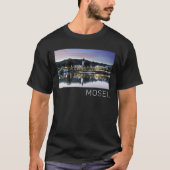 Winningen Moselle Sunset Panorama Deutschland Vint T-Shirt (Vorderseite)