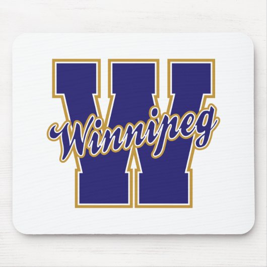 Winnipeg-Buchstabe Mousepad (Vorne)
