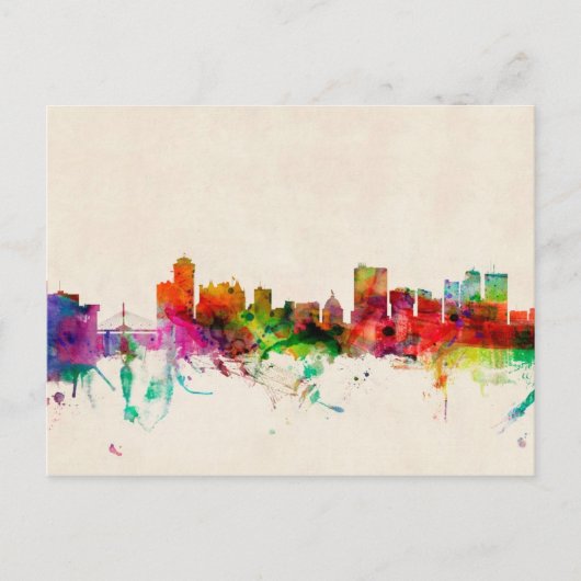 Winnipeg Canada Skyline Cityscape Postkarte (Vorderseite)