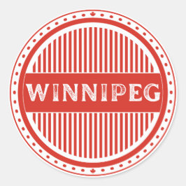 Winnipeg City Pride Emblem – Canadian Identity Runder Aufkleber