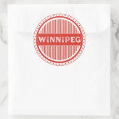 Winnipeg City Pride Emblem – Canadian Identity Runder Aufkleber (Tasche)