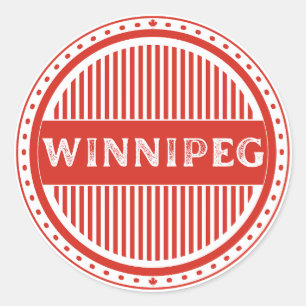 Winnipeg City Pride Emblem – Kanadische Identität Runder Aufkleber