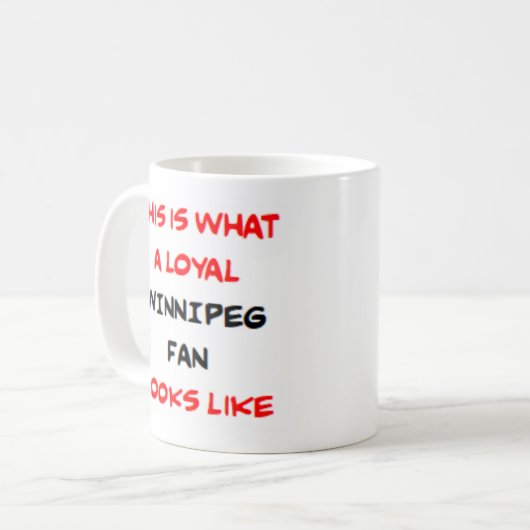 winnipeg fan, loyal kaffeetasse (Vorderseite Links)